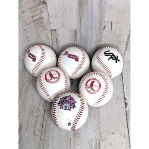 Vintage Team Baseballs 90s Lot of 6 -‎ Rangers, Cardinals, Braves, Whitesox, MLB